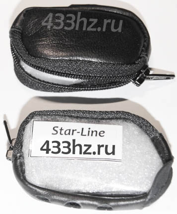 Чехол StarLine A91/A61/B9/B6/V7 чёрный на молнии кожаный
