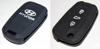 Силиконовый чехол на выкидной ключ Hyundai брелок с 3-мя кнопками