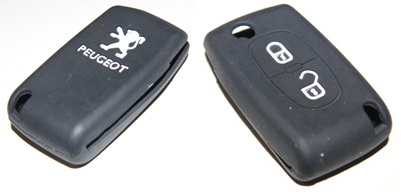 Силиконовый чехол на выкидной ключ Peugeot 2-е кнопки
