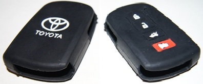 Силиконовый чехол на смарт ключ Toyota 4-е кнопки в один ряд